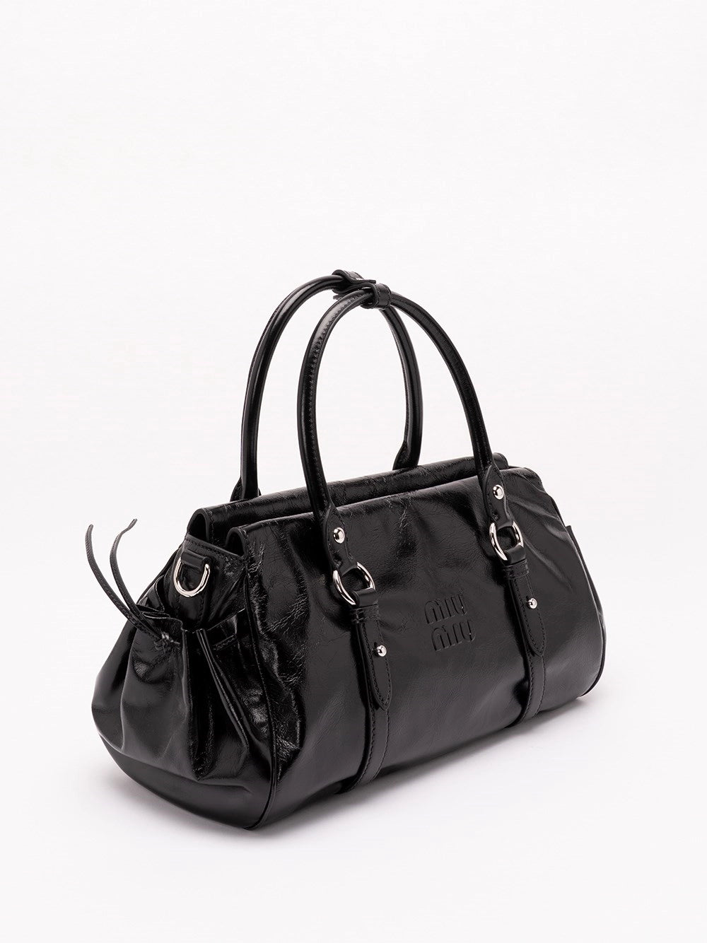 Miu Miu Women Shiny Leather Handbag