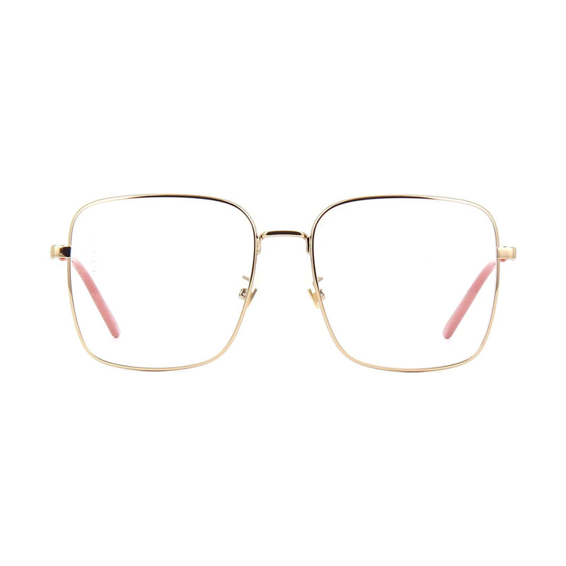Gucci Gucci Eyeglasses Aviator Full Rim, Gold Frame and Clear Demo Lenses Lens GG0445O001