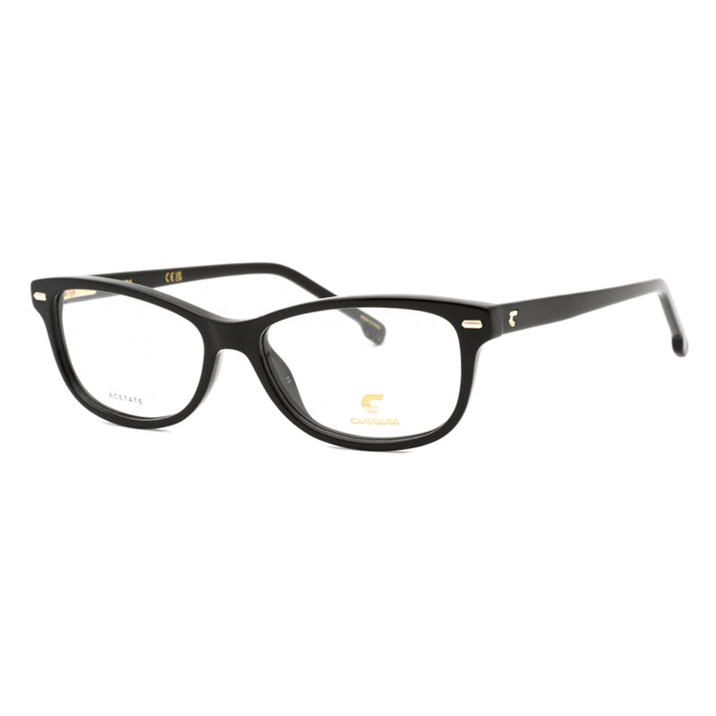 Carrera Carrera Eyeglasses Rectangle Full Rim, Black Frame and Clear Demo Lenses Lens CARRERA3008080700