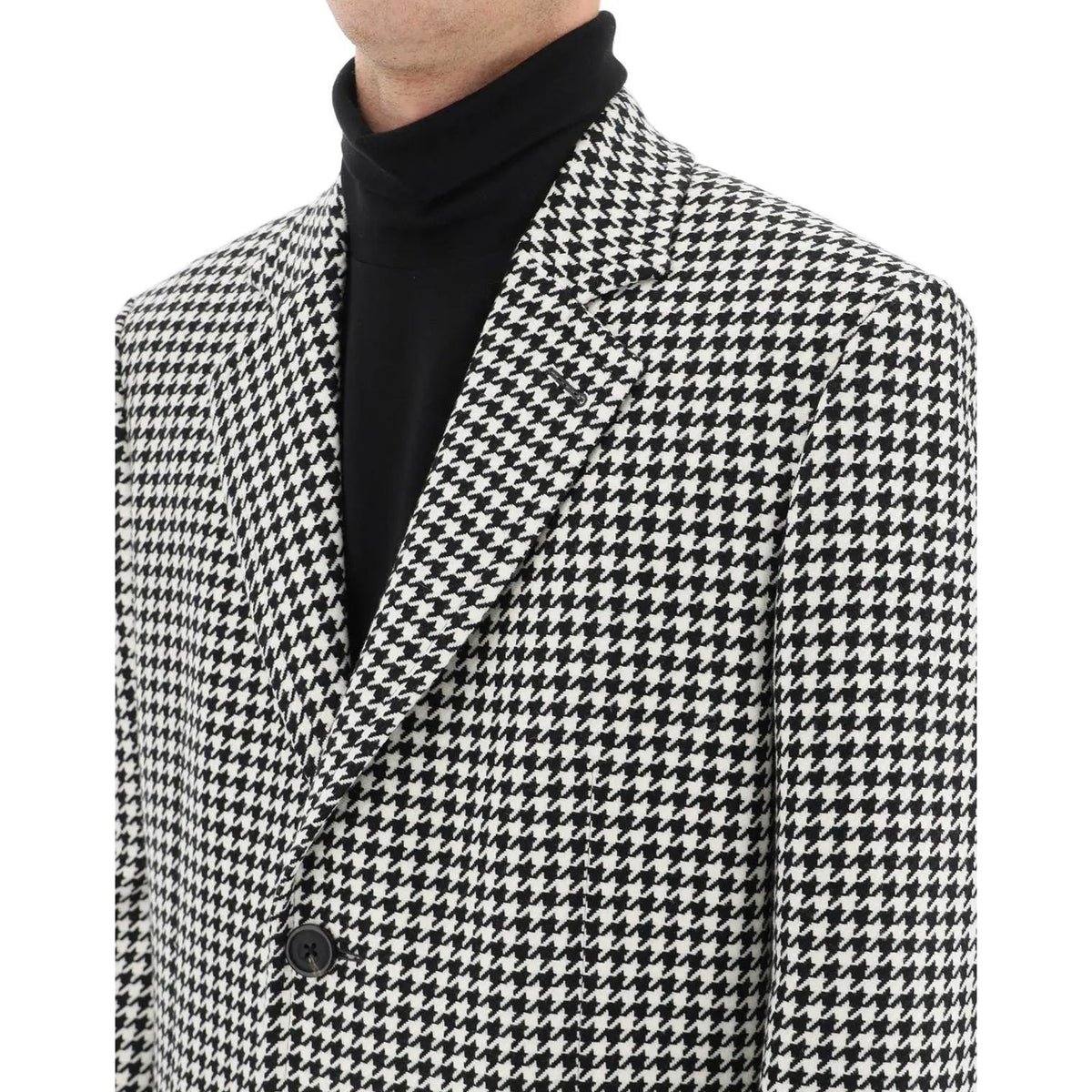 Alexander Mcqueen Pied-De-Poule Wool Coat Men