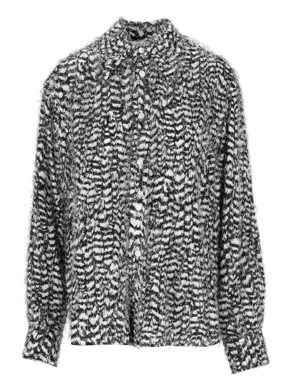 Bottega Veneta Women Viscose Shirt With Fil Coupé Feathers