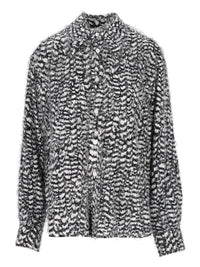 Bottega Veneta Women Viscose Shirt With Fil Coupé Feathers