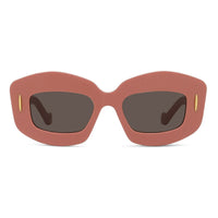 Loewe Sunglasses Browline Full Rim, Dusty Pink Frame and Smoke Lens LW40114F72E