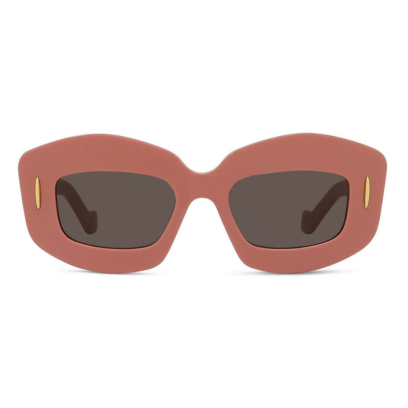 Loewe Sunglasses Browline Full Rim, Dusty Pink Frame and Smoke Lens LW40114F72E