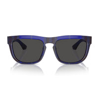 Burberry Sunglasses Square Full Rim, Check Blue Frame and Dark Grey Lens BE4431U411487