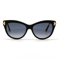 Tom Ford Tom Ford FT0821 01D Shiny Black with Rose Gold/Polarized Gradient Smoke