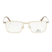Lacoste Eyeglasses Rectangle Full Rim, Semimatte Blue Frame and Clear Demo Lenses Lens L2285E400