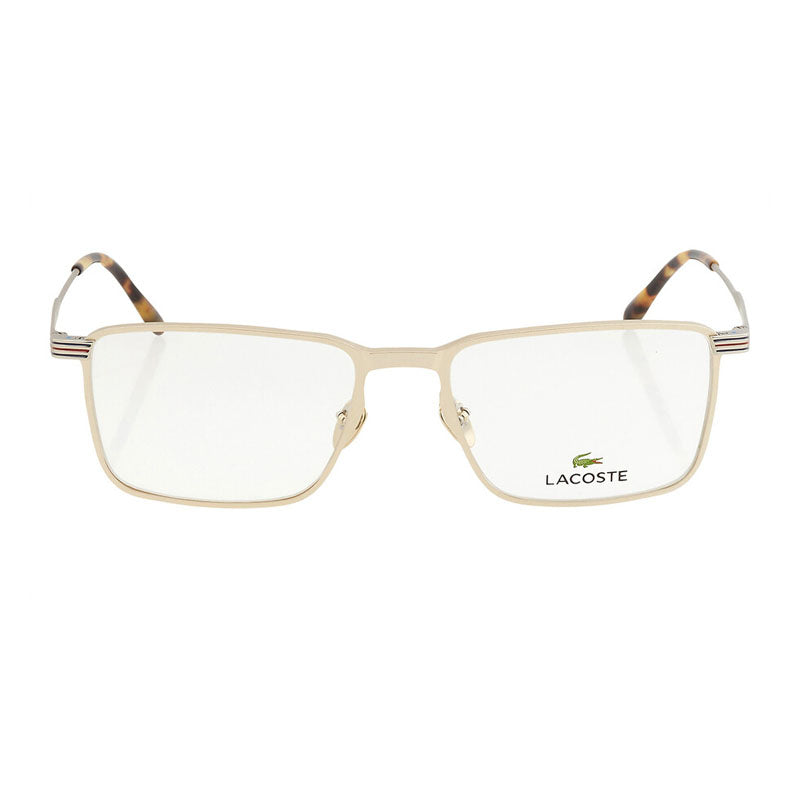 Lacoste Eyeglasses Rectangle Full Rim, Semimatte Blue Frame and Clear Demo Lenses Lens L2285E400