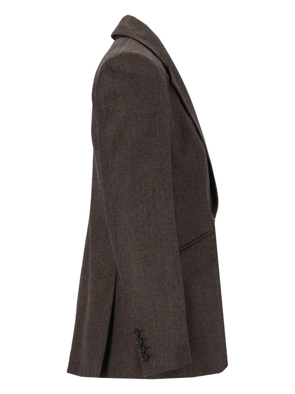 Max Mara Women Fitted Blazer In Denim-Effect Wool