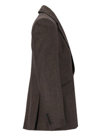 Max Mara Women Fitted Blazer In Denim-Effect Wool