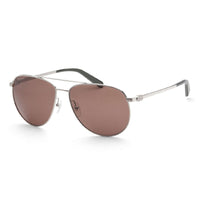 Salvatore Ferragamo Sunglasses Aviator Full Rim, Dark Gunmetal Frame and Blue Lens SF157S015