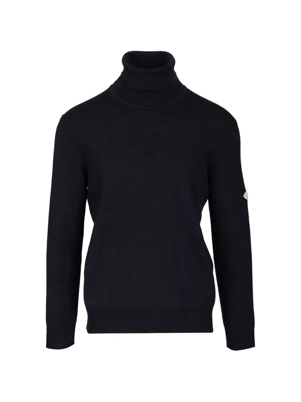 Bottega Veneta Men Navy Blue Wool Turtleneck Sweater