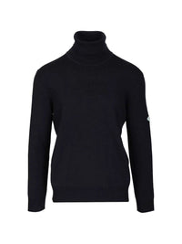 Bottega Veneta Men Navy Blue Wool Turtleneck Sweater