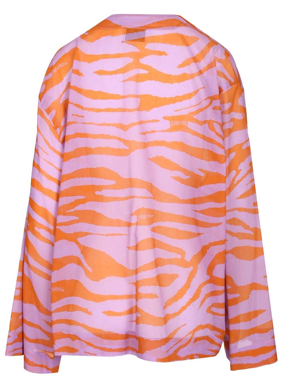 The Attico Women Animal Print Blouse