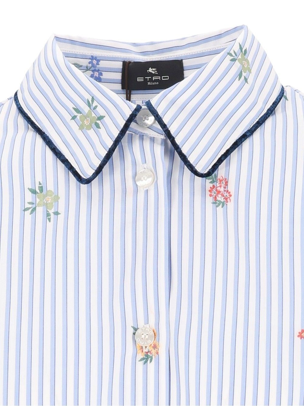 Etro Women Striped Jacquard Cotton Shirt