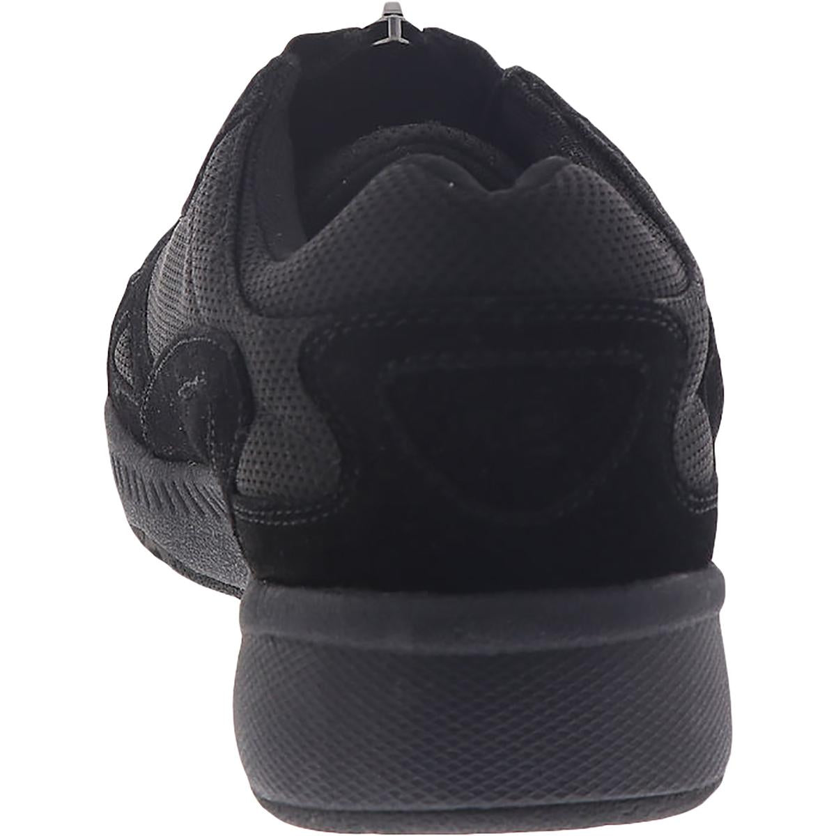 Rheal Womens Leather Zip-Up Slip-On Sneakers
