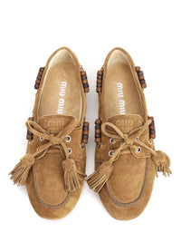 Miu Miu Women “Deck” Suede Loafers