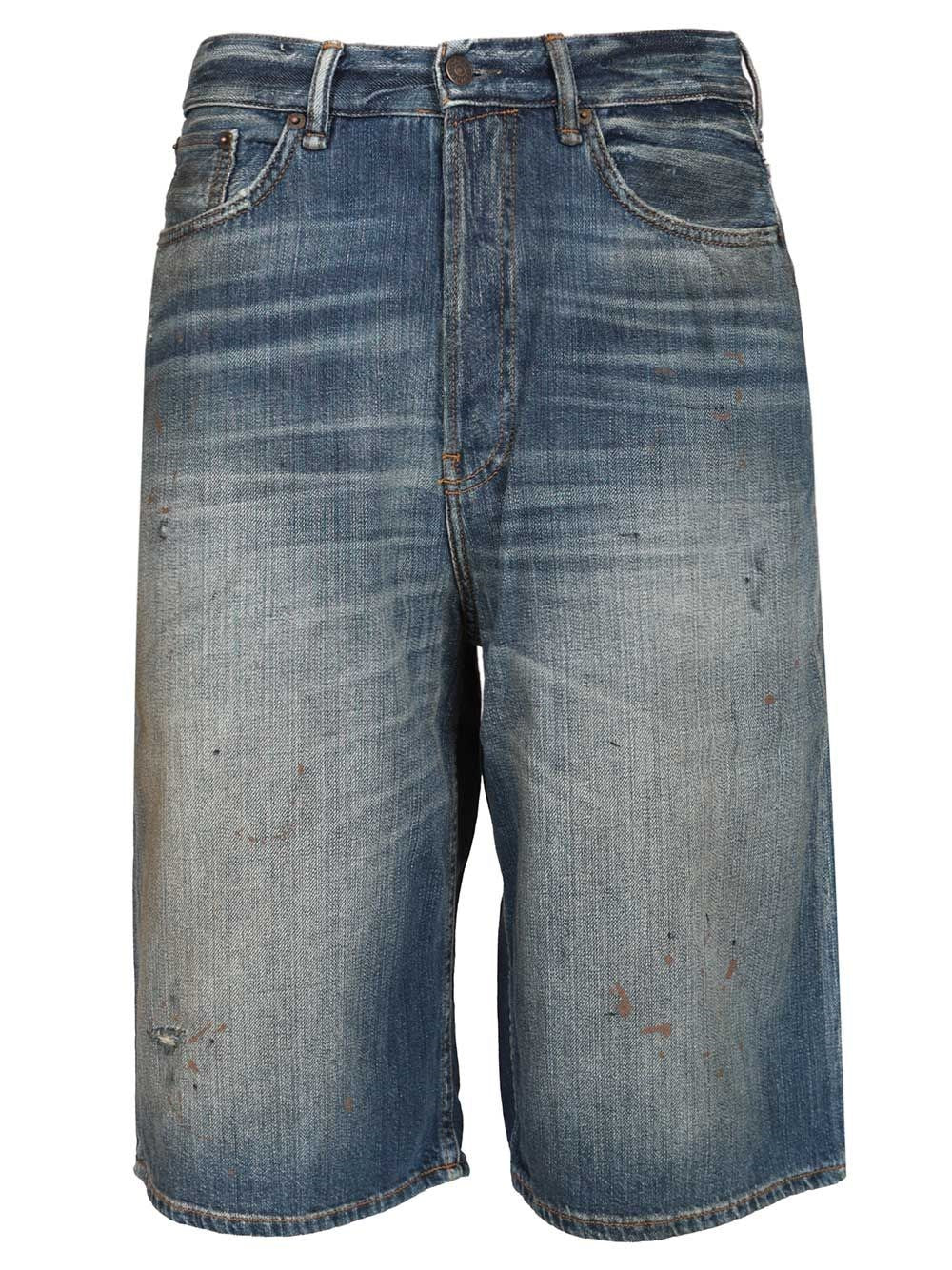 Acne Studios Men Organic Cotton Denim Shorts