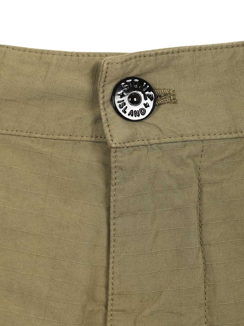 Stone Island Men Organic Cotton Ripstop Chino Trousers