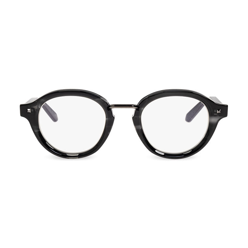 Valentino Eyeglasses Square Full Rim, Shiny Black Frame and Clear Demo Lens Lens VLX-132-AFB