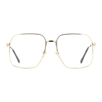 Gucci Gucci Eyeglasses Square Full Rim, Gold Frame and Clear Demo Lenses Lens GG0952O002