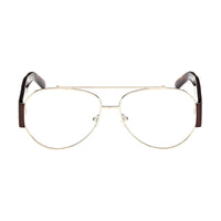 MCM Eyeglasses Aviator Full Rim, Pale Gold Frame and Clear Demo Lenses Lens MW5001032