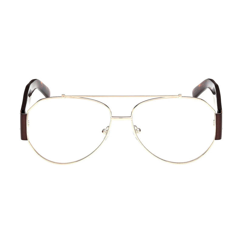 MCM Eyeglasses Aviator Full Rim, Pale Gold Frame and Clear Demo Lenses Lens MW5001032