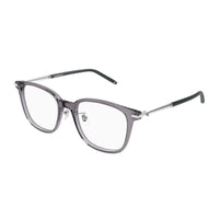 Montblanc Montblanc Eyeglasses Square Full Rim, Shiny Grey Frame and Clear Demo Lens Lens MB0247OK002