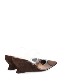 Alaïa Women “Le Cœur” Suede Mules