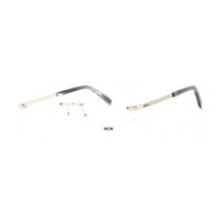 MCM MCM Eyeglasses Rectangle Rimless, Shiny Palladium Frame and Clear Demo Lenses Lens MW5018-H016