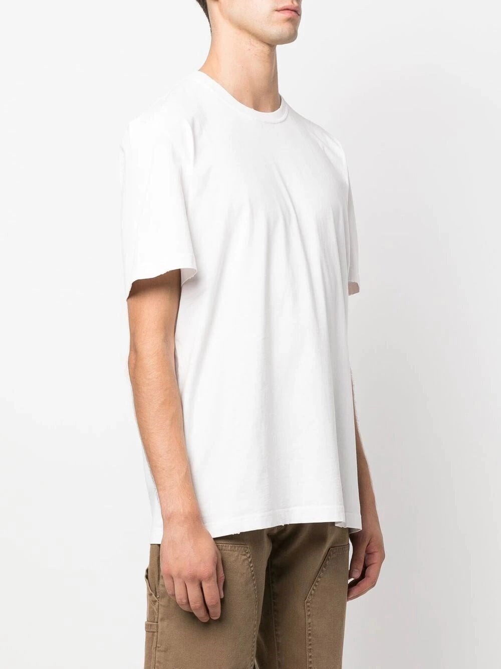 Golden Goose Men T-Shirt Distressed Cotton