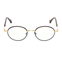 Tom Ford Eyeglasses Oval Full Rim, Dark Brown Frame and Clear/Blue-Light Block Lenses Lens FT5973-B050