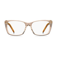 Marc Jacobs Eyeglasses Square Full Rim, Transparent Orange Beige Frame and Clear Demo Lenses Lens MARC5980R8300