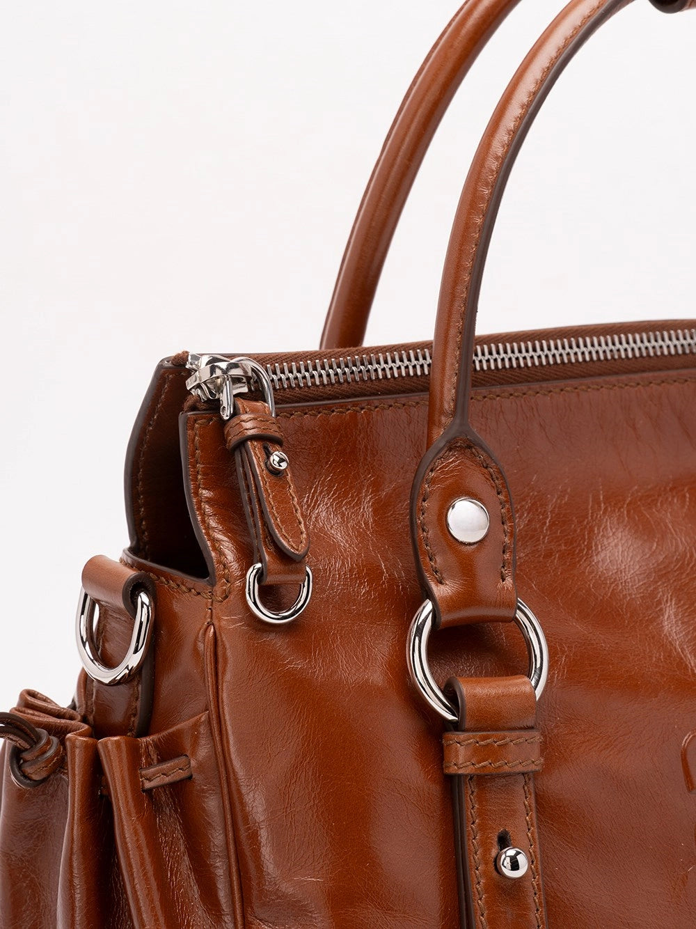Miu Miu Women Shiny Leather Handbag