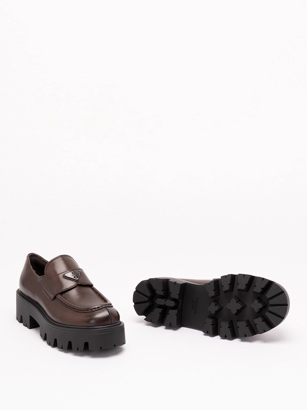 Prada Women Vintage Leather Loafers