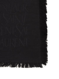 Saint Laurent Saint Laurent Women Monogram Ysl Jacquard Scarf