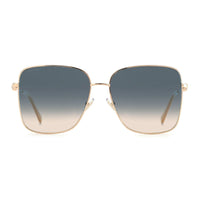 Jimmy Choo Sunglasses Rectangle Full Rim, Black Gold Frame and Grey Gradient Lens HESTER/S02M29O