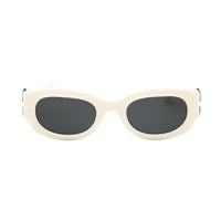 Off-White Sunglasses Oval Full Rim, White Frame and Dark Grey Lens OERI14EPALMER0107