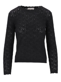 Marant Etoile Women "Obeline-Gb" Open-Work Crewneck Sweater