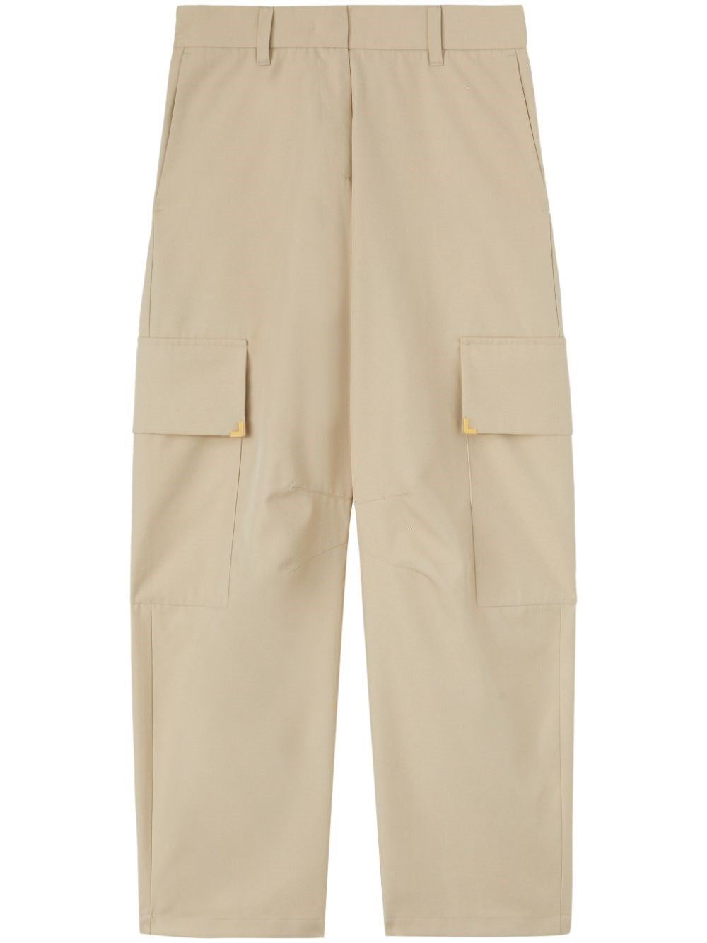 Palm Angels Women Beige Carrot Cargo Pants