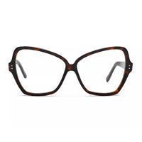 Celine Eyeglasses Butterfly Full Rim, Havana Frame and Clear Demo Lenses Lens CL40064I052