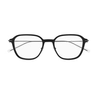 Montblanc Sunglasses Square Full Rim, Black Frame and Clear Demo Lens Lens MB0207O001