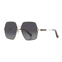 Marc Jacobs Sunglasses Rectangle Full Rim, Gold/Black Frame and Dark Grey Gradient Lens MARC575/S0RHL9O
