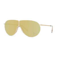 Stella McCartney Stella McCartney Sunglasses Shield Full Rim, Gold Frame and Brown Gold Mirror Lens SC40064I30C