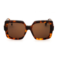Max Mara Max Mara Sunglasses Square Full Rim, Shiny Black Frame and Smoke Lens MM008801A