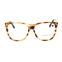 Victoria Beckham Eyeglasses Square Full Rim, Blonde Havana Frame and Clear Demo Lenses Lens VB2636222