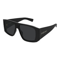 Saint Laurent Saint Laurent Sunglasses Square Full Rim, Shiny Black Frame and Grey Lens SL832001