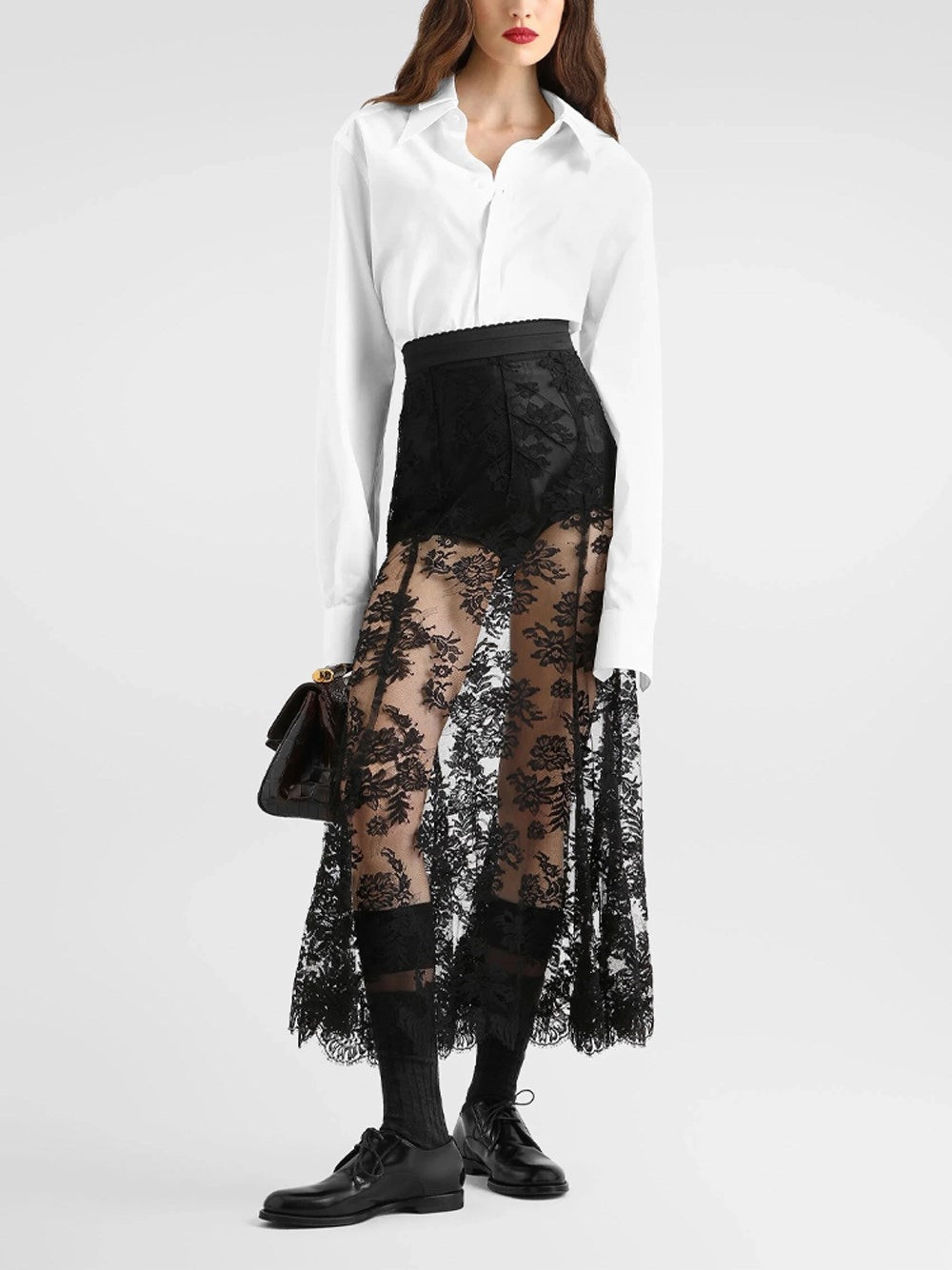 Dolce & Gabbana Women Chantilly Lace Skirt