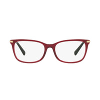 Valentino Eyeglasses Rectangle Full Rim, Transparent Red Frame and Clear Demo Lens Lens VA30745115