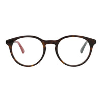 Gucci Eyeglasses Round Full Rim, Dark Havana Frame and Clear Demo Lens Lens GG0406O006